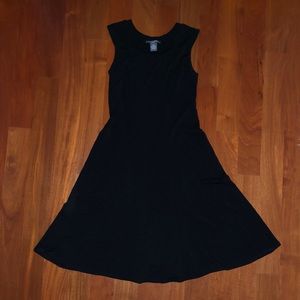Black fit and flare dress